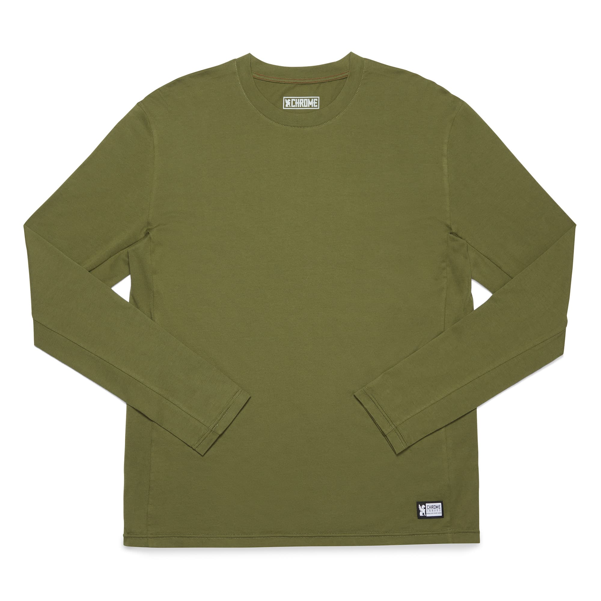 Men's Chrome basics long sleeve T-shirt in green #color_olive branch