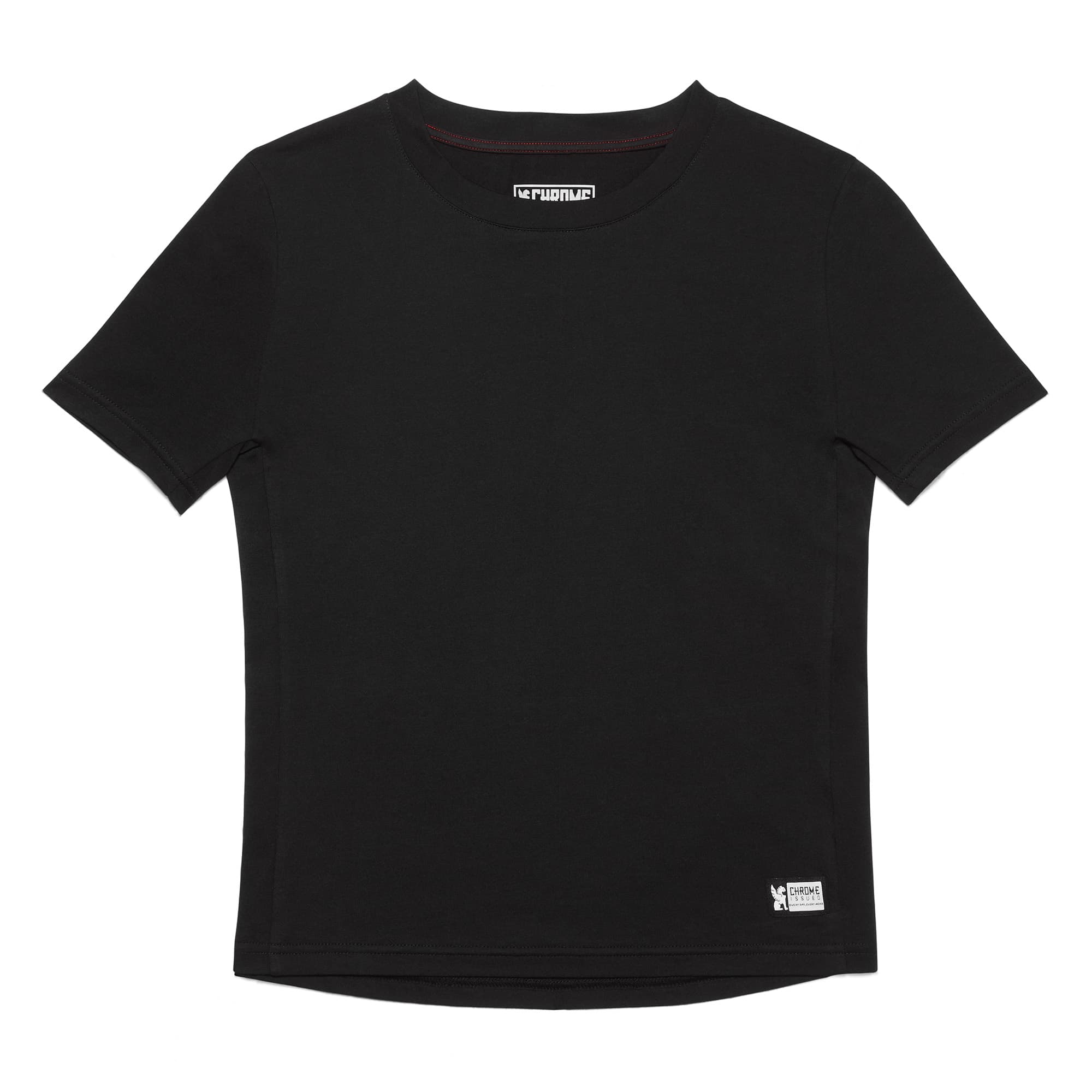 Women's Chrome basic T-Shirt black short sleeve #color_black