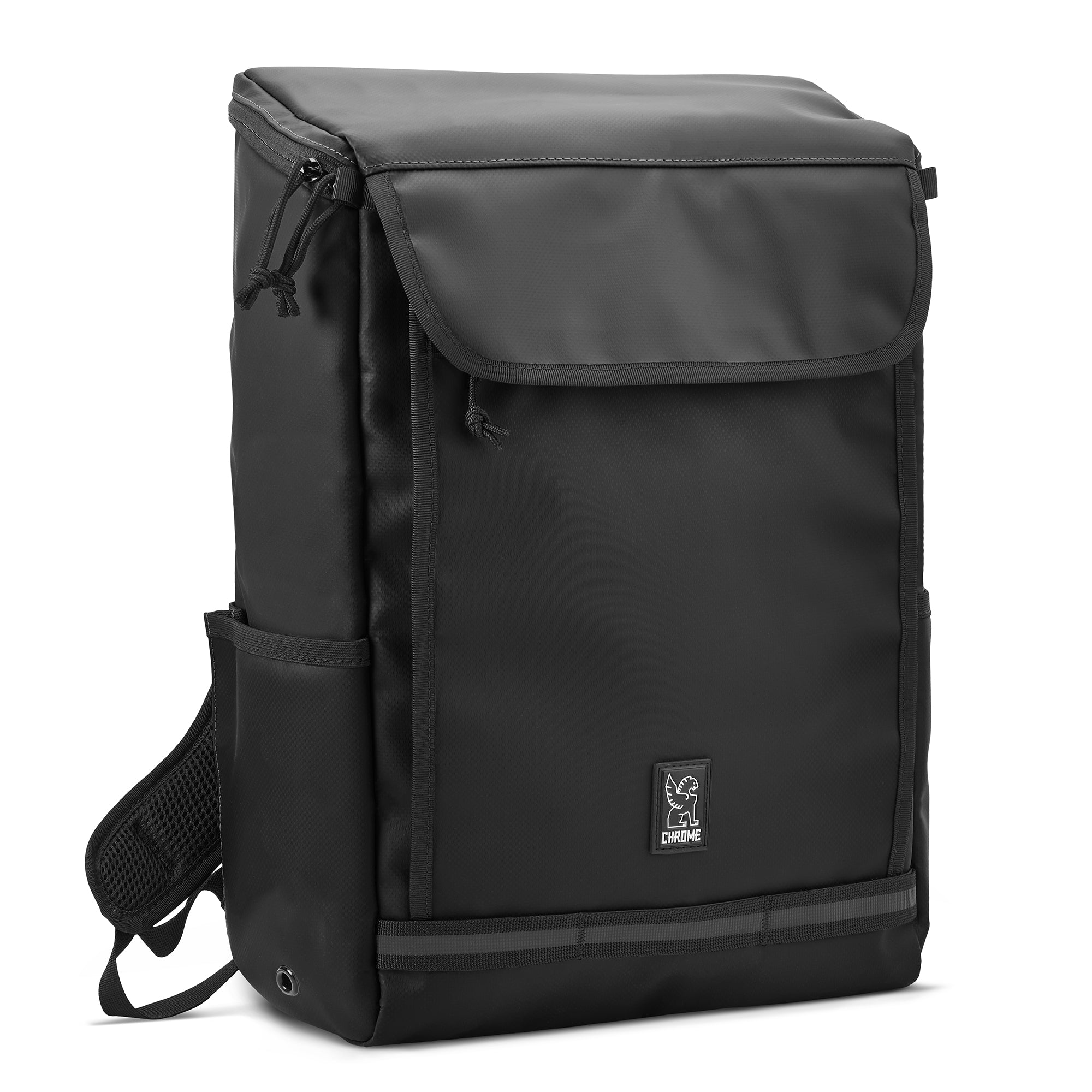Weather resistant Volcan Backpack in black tarp #color_black tarp