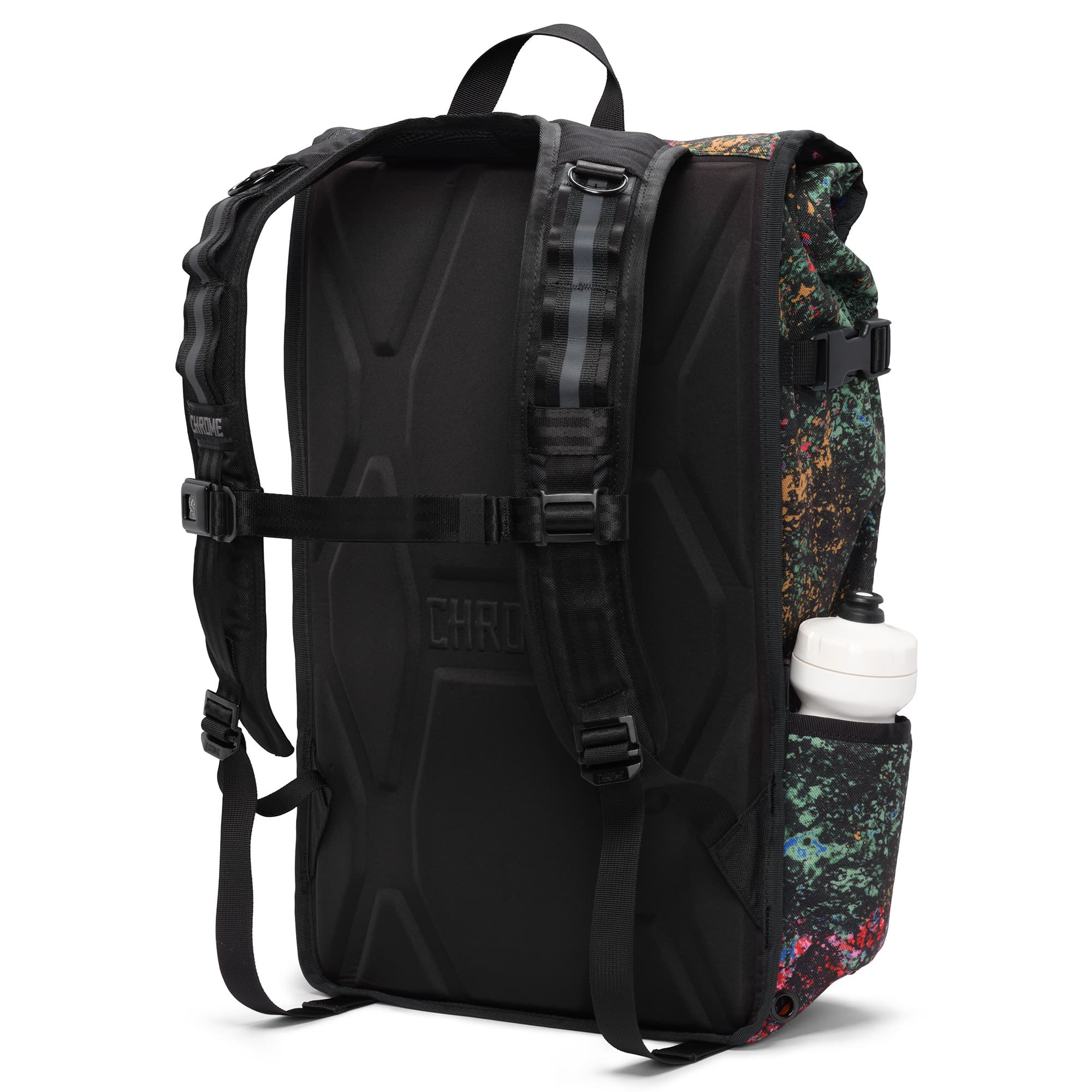 Studio Black Barrage Cargo Backpack harness detail #color_studio black