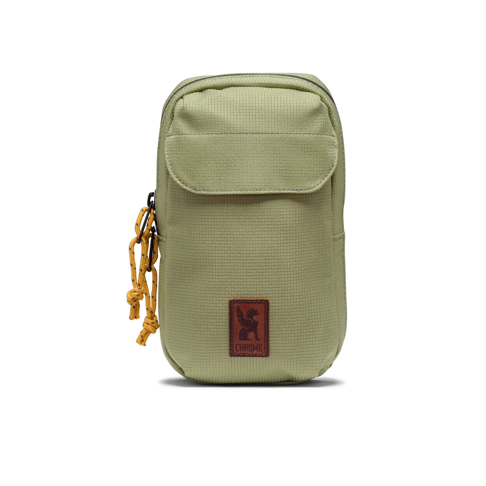 Full on front of the Ruckas Accessory Pouch in green #color_oil green
